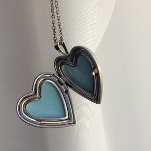 Silver Heart Locket Necklace